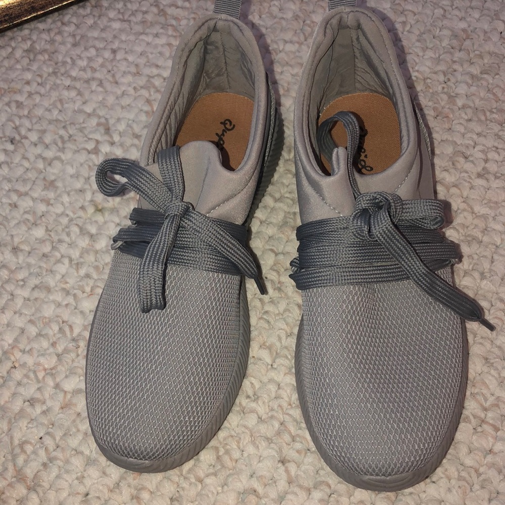 Gray sneakers